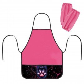 Фартук с нарукавниками для уроков труда BRAUBERG, 3 кармана, 46x54 см, Pink lava, 273641