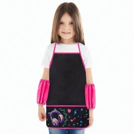 Фартук с нарукавниками для уроков труда BRAUBERG, 3 кармана, 46x54 см, Headphones, 273643