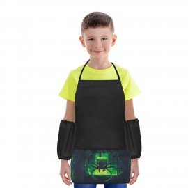 Фартук с нарукавниками для уроков труда BRAUBERG, 3 кармана, 46x54 см, Digital spider, 273644