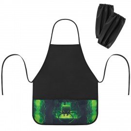 Фартук с нарукавниками для уроков труда BRAUBERG, 3 кармана, 46x54 см, Digital spider, 273644