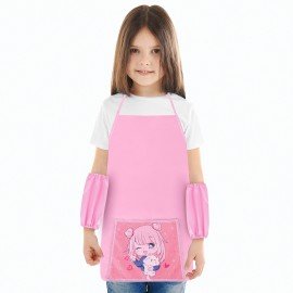 Набор для уроков труда ЮНЛАНДИЯ, клеенка ПВХ, фартук с нарукавниками, Anime pals, 273743