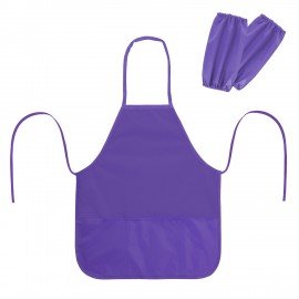 Фартук с нарукавниками для уроков труда ПИФАГОР, 3 кармана, увеличенный размер, 45x60 см, фиолетовый, 273748