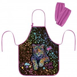 Фартук с нарукавниками для уроков труда ЮНЛАНДИЯ, регулировка по росту, 46х54 см, Bright wildlife, 273764