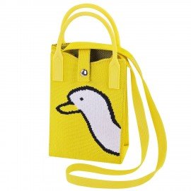Сумочка-органайзер повседневная HEIKKI KNIT (ХЕЙКИ) кросс боди, вязаная, 17х12х5 см, Yellow goose, 273791