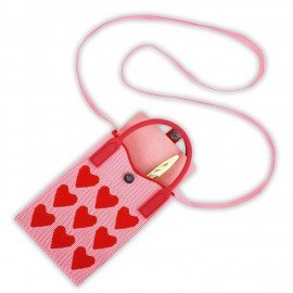 Сумочка-органайзер повседневная HEIKKI KNIT (ХЕЙКИ) кросс боди, вязаная, 17х12х5 см, Hearts, 273795