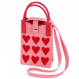 Сумочка-органайзер повседневная HEIKKI KNIT (ХЕЙКИ) кросс боди, вязаная, 17х12х5 см, Hearts, 273795