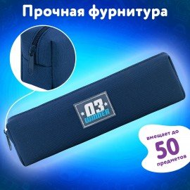 Пенал ЮНЛАНДИЯ ЮНИОР, 1 отделение, полиэстер, аппликация, Winner, 20х6х4 см, 273800