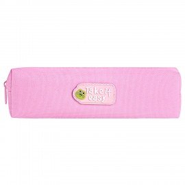 Пенал ЮНЛАНДИЯ ЮНИОР, 1 отделение, полиэстер, аппликация, Take it easy, 20х6х4 см, 273802