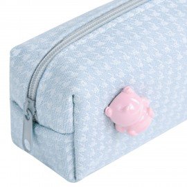 Пенал ЮНЛАНДИЯ ЮНИОР, 1 отделение, полиэстер, аппликация, Piggy, 20х6х4 см, 273804