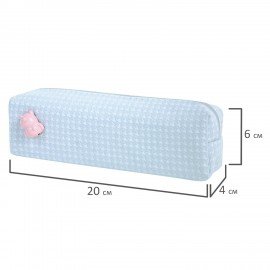 Пенал ЮНЛАНДИЯ ЮНИОР, 1 отделение, полиэстер, аппликация, Piggy, 20х6х4 см, 273804