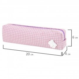 Пенал ЮНЛАНДИЯ ЮНИОР, 1 отделение, полиэстер, аппликация, Rabbit, 20х6х4 см, 273805