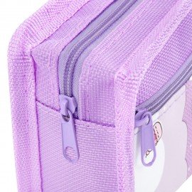 Пенал ЮНЛАНДИЯ ЮНИОР, 2 отделения, полиэстер, Purple clouds, 21х8х6 см, 273810