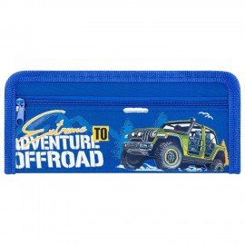 Пенал ЮНЛАНДИЯ ЮНИОР, 2 отделения, полиэстер, Offroad, 21х8х6 см, 273813