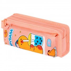 Пенал ЮНЛАНДИЯ ЮНИОР, 2 отделения, с ручкой, полиэстер, Capybara, 21х8х6 см, 273814