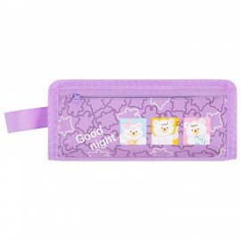 Пенал ЮНЛАНДИЯ ЮНИОР, 2 отделения, с ручкой, полиэстер, Bears, 21х8х6 см, 273815