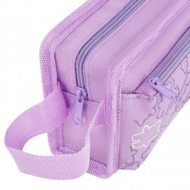 Пенал ЮНЛАНДИЯ ЮНИОР, 2 отделения, с ручкой, полиэстер, Bears, 21х8х6 см, 273815