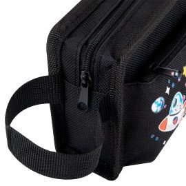 Пенал ЮНЛАНДИЯ ЮНИОР, 2 отделения, с ручкой, полиэстер, Astronaut, 21х8х6 см, 273816