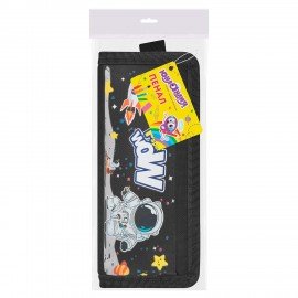 Пенал ЮНЛАНДИЯ ЮНИОР, 2 отделения, с ручкой, полиэстер, Astronaut, 21х8х6 см, 273816