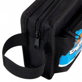 Пенал ЮНЛАНДИЯ ЮНИОР, 2 отделения, с ручкой, полиэстер, Speed demon, 21х8х6 см, 273817