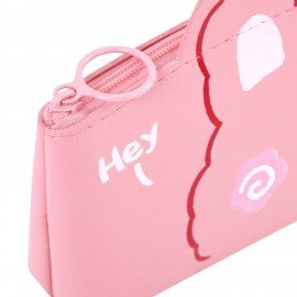 Пенал ЮНЛАНДИЯ ЮНИОР, 1 отделение, искусственная кожа, Pink bear, 20х9х7 см, 273818