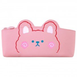 Пенал ЮНЛАНДИЯ ЮНИОР, 1 отделение, искусственная кожа, Pink bear, 20х9х7 см, 273818