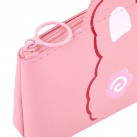 Пенал ЮНЛАНДИЯ ЮНИОР, 1 отделение, искусственная кожа, Pink bear, 20х9х7 см, 273818