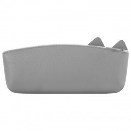 Пенал ЮНЛАНДИЯ ЮНИОР, 1 отделение, искусственная кожа, Gray kitty, 20х9х7 см, 273819
