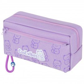 Пенал ЮНЛАНДИЯ ЮНИОР, 2 отделения, Cool vibes, 21х9х8 см, 273821