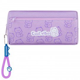 Пенал ЮНЛАНДИЯ ЮНИОР, 2 отделения, Cool vibes, 21х9х8 см, 273821