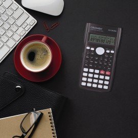 Калькулятор инженерный CROMEX СX-240BK (155х80 мм), 240 функций, 10+2 разрядов, черный, 273832