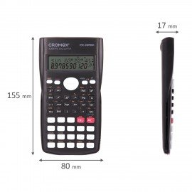 Калькулятор инженерный CROMEX СX-240BK (155х80 мм), 240 функций, 10+2 разрядов, черный, 273832