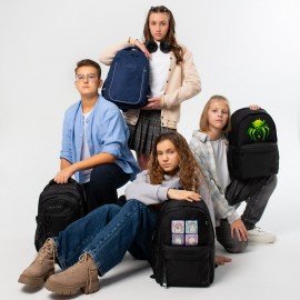 Рюкзак BRAUBERG FASHION CITY универсальный, карман-антивор, Kawaii Hamsters, черный, 44х31х16см, 273840