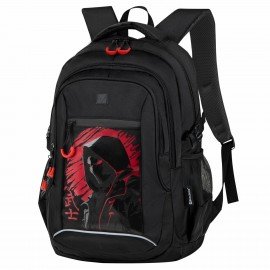 Рюкзак BRAUBERG CONTENT универсальный, 3 отделения, светоотр. принт, Red Moon, 47х33х18 см, 273843