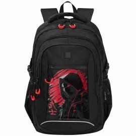 Рюкзак BRAUBERG CONTENT универсальный, 3 отделения, светоотр. принт, Red Moon, 47х33х18 см, 273843