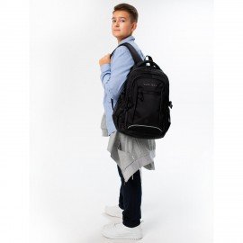 Рюкзак BRAUBERG CONTENT универсальный, 3 отделения, светоотр. принт, Minimal, 47х33х18 см, 273844