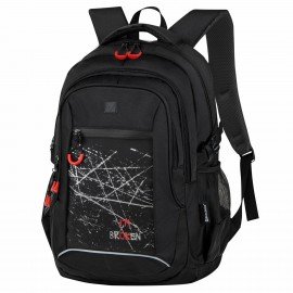 Рюкзак BRAUBERG CONTENT универсальный, 3 отделения, светоотр. принт, Br(ok)en, 47х33х18 см, 273845