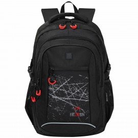 Рюкзак BRAUBERG CONTENT универсальный, 3 отделения, светоотр. принт, Br(ok)en, 47х33х18 см, 273845