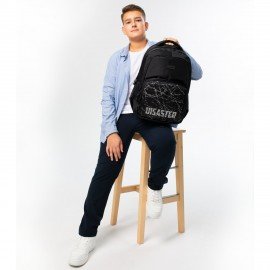 Рюкзак BRAUBERG CONCEPT универсальный, 2 отделения, светоотр. принт, Disaster, 45х30х18 см, 273848