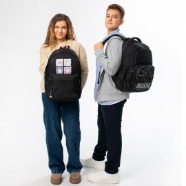 Рюкзак BRAUBERG CONCEPT универсальный, 2 отделения, светоотр. принт, Disaster, 45х30х18 см, 273848