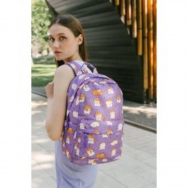 Рюкзак HEIKKI DREAM (ХЕЙКИ) универс. с карм. для ноут., эргоном., Funny Hamster, 42х26х14 см,273850