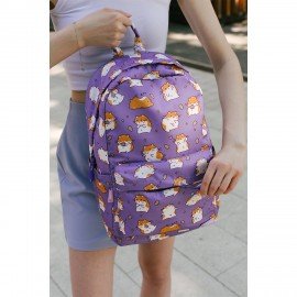 Рюкзак HEIKKI DREAM (ХЕЙКИ) универс. с карм. для ноут., эргоном., Funny Hamster, 42х26х14 см,273850