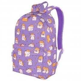 Рюкзак HEIKKI DREAM (ХЕЙКИ) универс. с карм. для ноут., эргоном., Funny Hamster, 42х26х14 см,273850