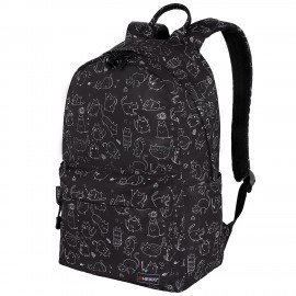 Рюкзак HEIKKI DREAM (ХЕЙКИ) универс. с карм. для ноут., эргоном., Crazy cats, 42х26х14 см, 273853