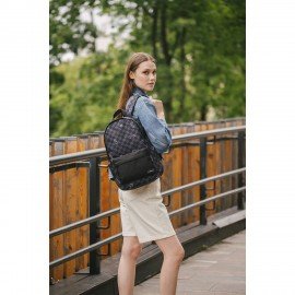 Рюкзак HEIKKI POSITIVE (ХЕЙКИ) универсальный, карман-антивор, Gray Chess, 42х28х14 см, 273855