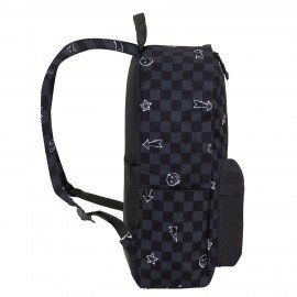 Рюкзак HEIKKI POSITIVE (ХЕЙКИ) универсальный, карман-антивор, Gray Chess, 42х28х14 см, 273855