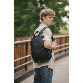 Рюкзак HEIKKI POSITIVE (ХЕЙКИ) универсальный, карман-антивор, Gray Chess, 42х28х14 см, 273855