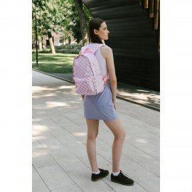 Рюкзак HEIKKI POSITIVE (ХЕЙКИ) универсальный, карман-антивор, Pastel Chess, 42х28х14 см, 273856