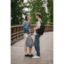 Рюкзак HEIKKI POSITIVE (ХЕЙКИ) универсальный, карман-антивор, Houndstooth, 42х28х14 см, 273857