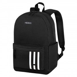 Рюкзак HEIKKI ENERGETIC (ХЕЙКИ) универсальный, эргоном., Strips, черный, 43х30х16 см, 273860