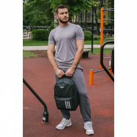 Рюкзак HEIKKI ENERGETIC (ХЕЙКИ) универсальный, эргоном., Strips, черный, 43х30х16 см, 273860